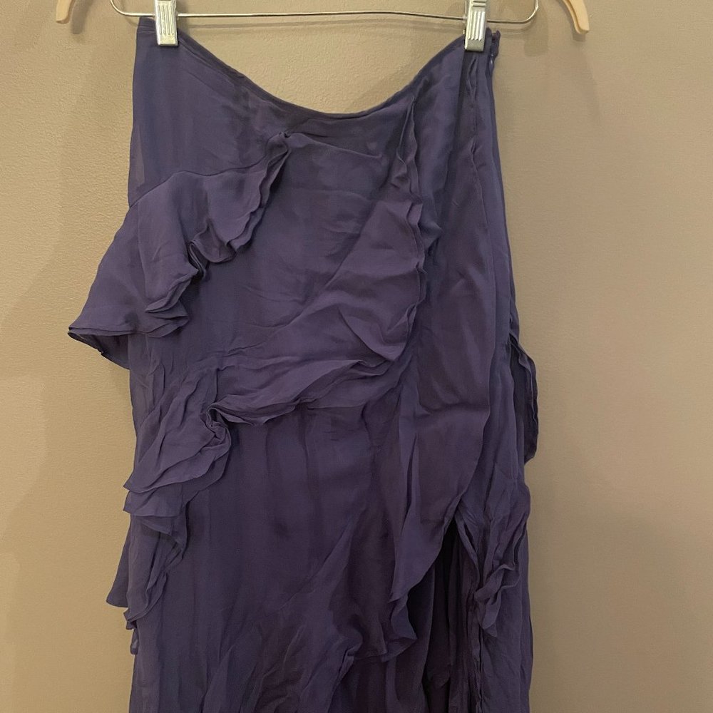 Anthropologie Ruffle Skirt - angled hemline